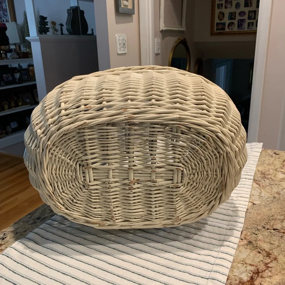 Vintage Large Wicker Basket with handle